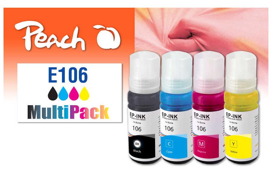 Peach Encre Canon CISS 106 Multi-Pack C, M, Y, BK