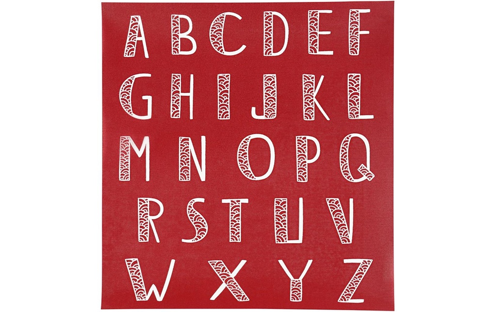 Creativ Company sérigraphie Alphabet, 1 pièce