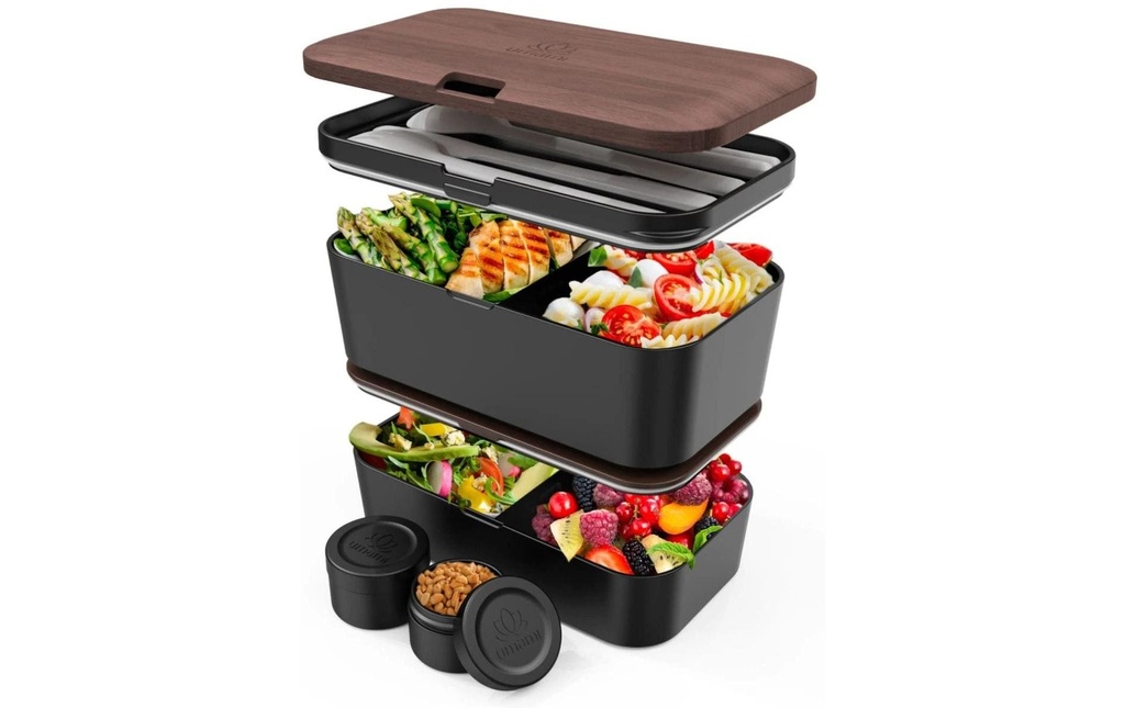 Umami Boîte casse-croûte Nestable L Walnut Black