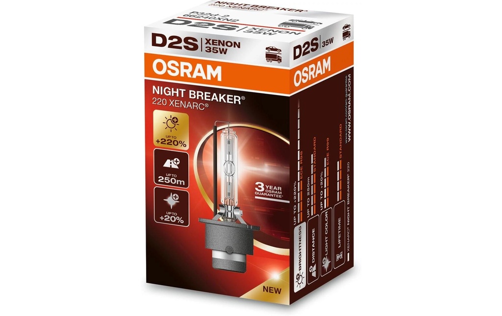 OSRAM D2S Brise-nuit 220 Voiture de tourisme