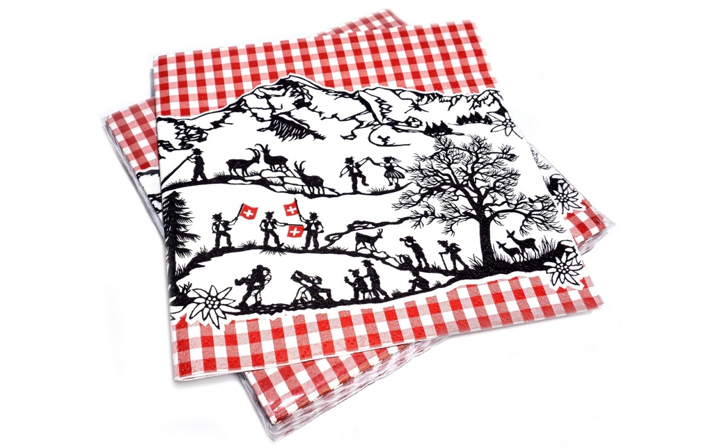 Trendform Serviettes en papier Swiss Vichy 33 cm x 33 cm, 20 Pièce/s
