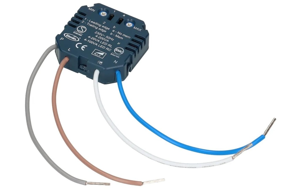 Max Hauri Variateur intégré Bouton de gradation universel LED Section de phase