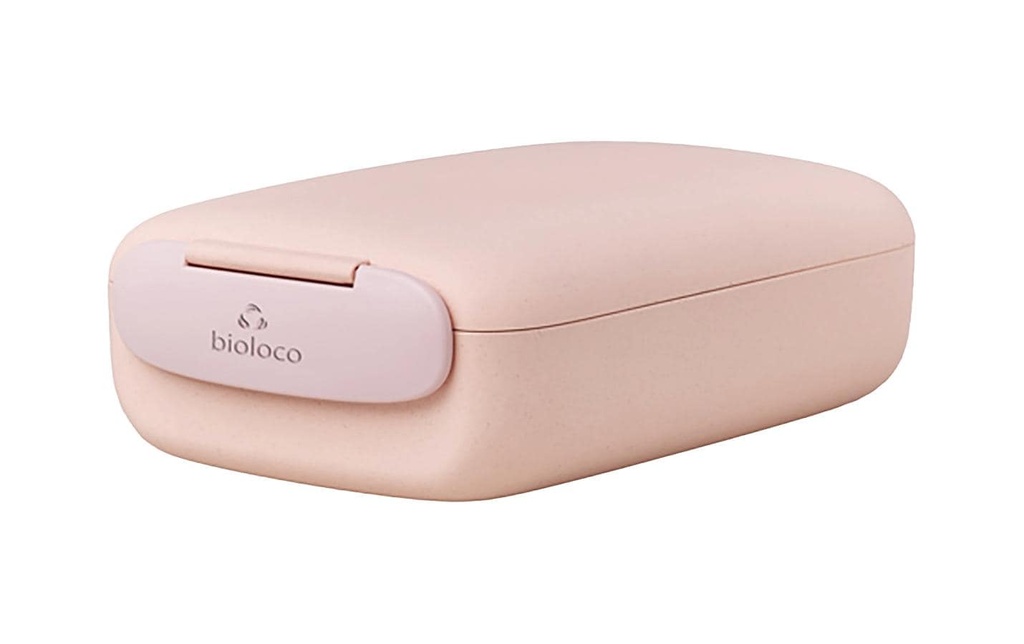 BioLoco Boîte casse-croûte rectangle Beige/Rose