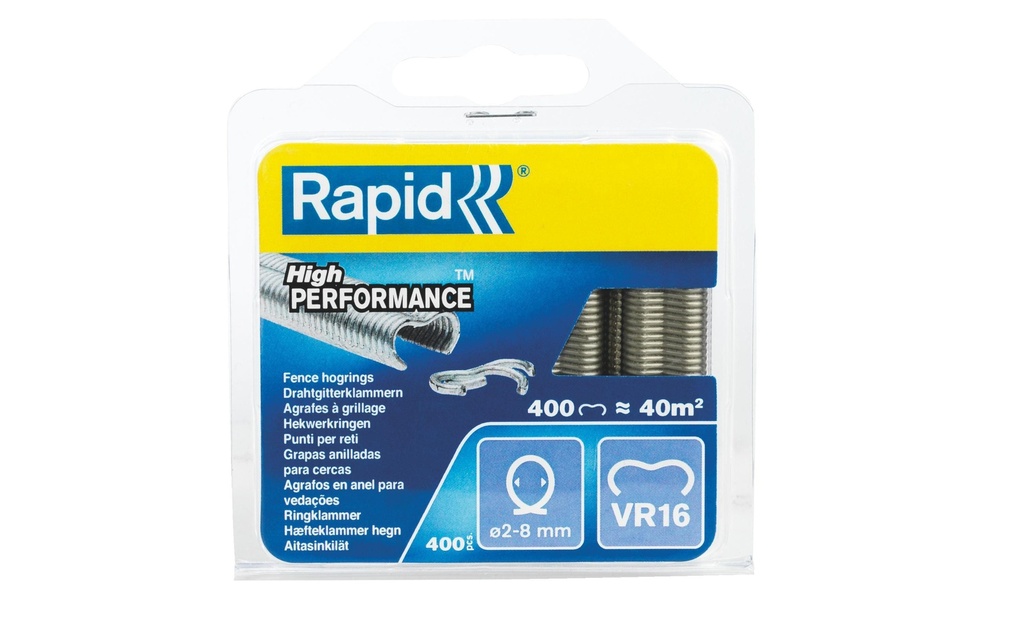 Rapid Agrafes à grillage VR16 400 pièces