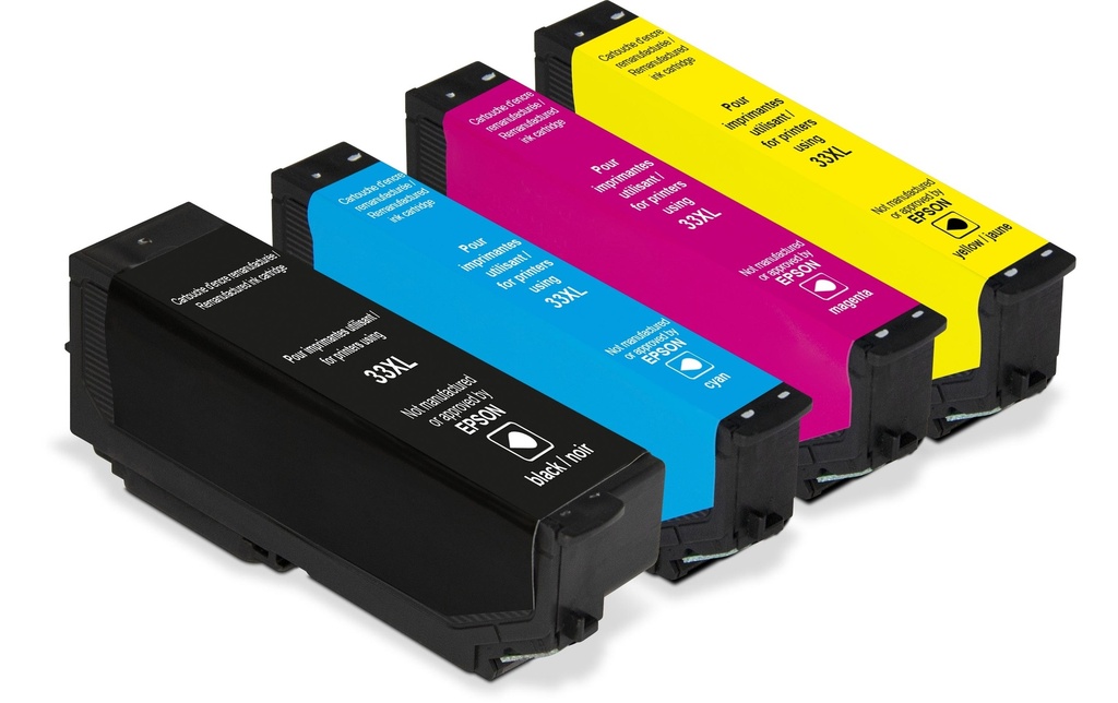 Generic Ink pour Epson 33 XL Multipack Magenta/Yellow/noir/Cyan