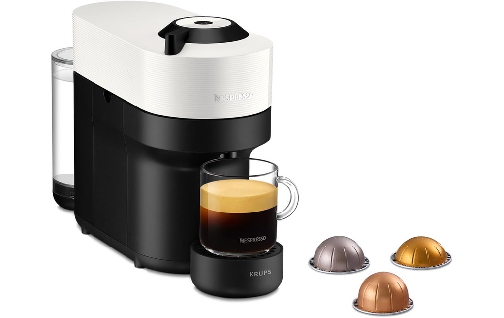 Krups Machine à café Nespresso Vertuo Pop XN9201 Coconut White
