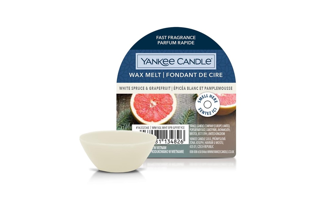 Yankee Candle Signature Plaquettes de cire parfumées White Spruce & Grapefruit
