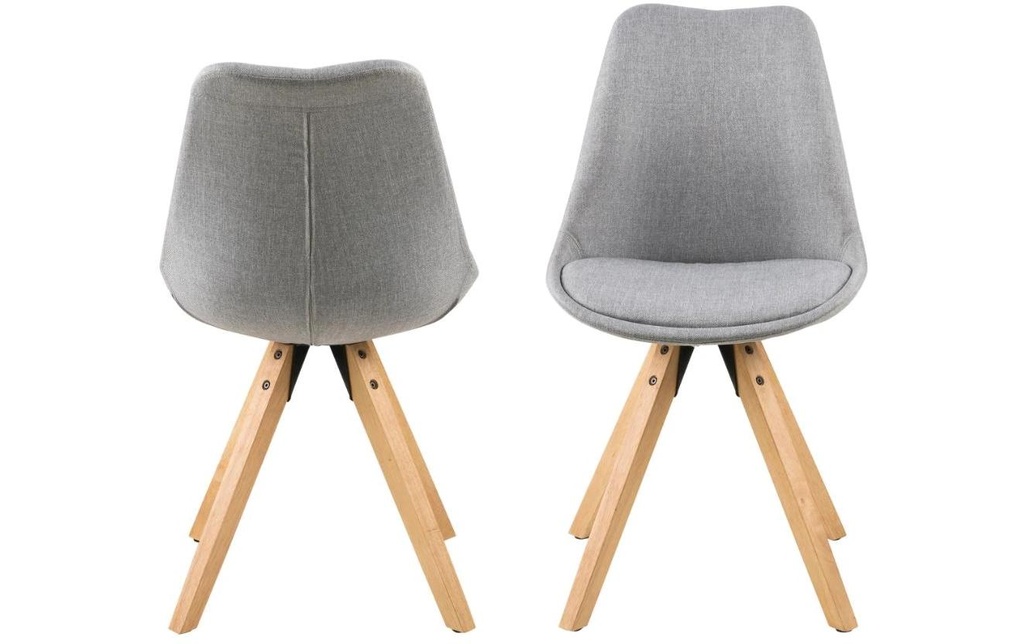 AC Design Chaise Dima 2 pièces, Gris clair