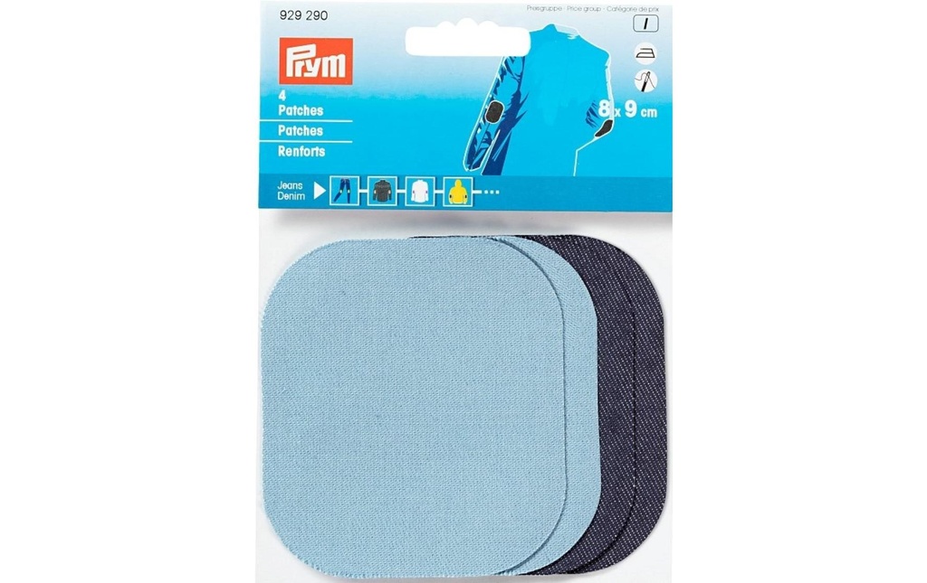 Prym Raccommodages Patches Jeans, 9 x 8 cm, thermocollant