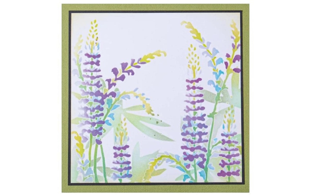 Sizzix Set de tampons Pochoir Fleurs sauvages Lot de 4