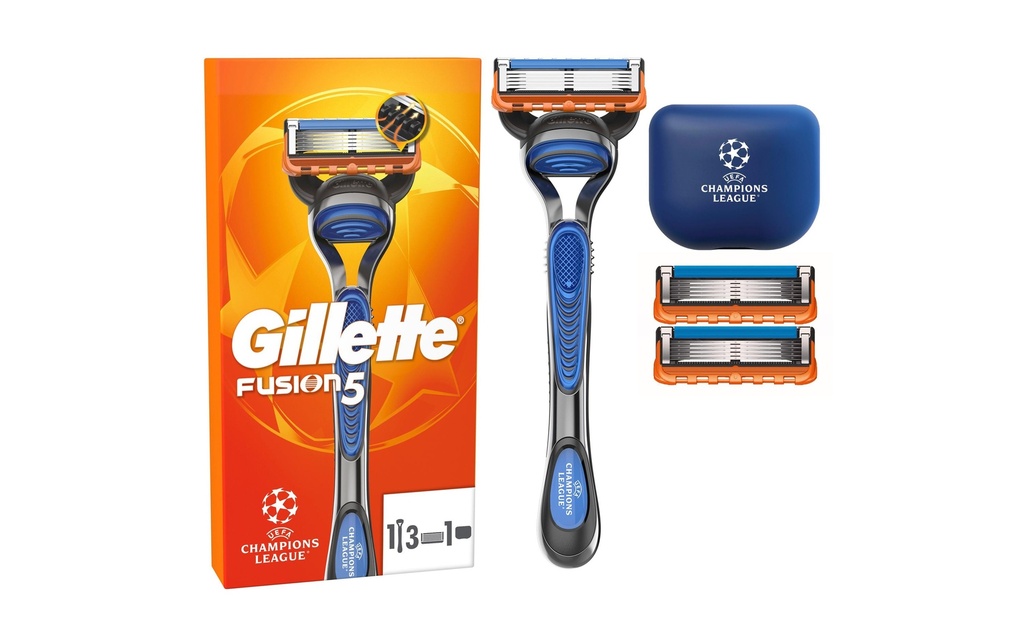 Gillette Rasoir pour hommes Fusion5 avec lames de rechange & capuchon de protection pour le voyage