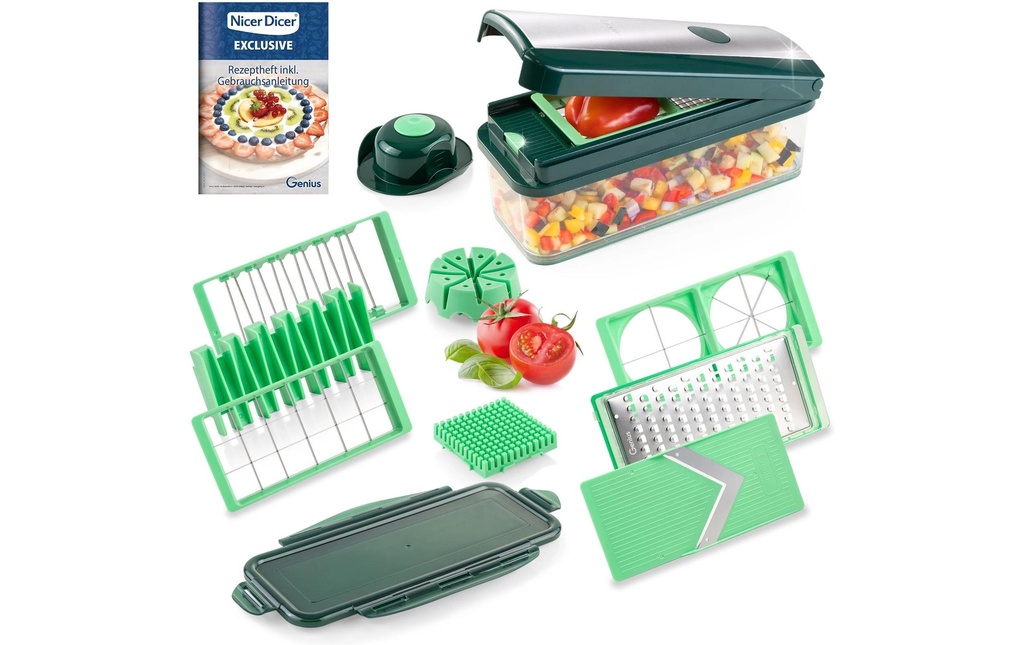 Genius Coupe-légumes Genius Nicer Dicer Exklusive 15 pièces, Vert