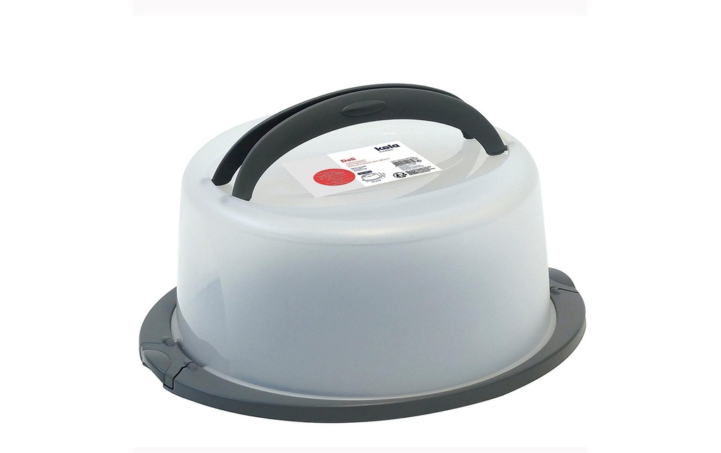 Kela Boîte de transport pour gâteau Deli Blanc/Gris foncé