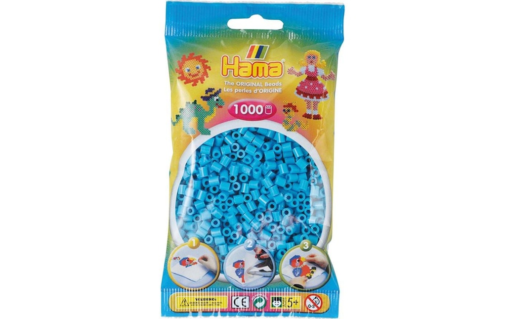 Hama Perles à repasser 1000 pcs. bleu azur