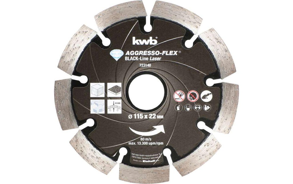 kwb Disque à trancher Black-Line Diamond 115 mm