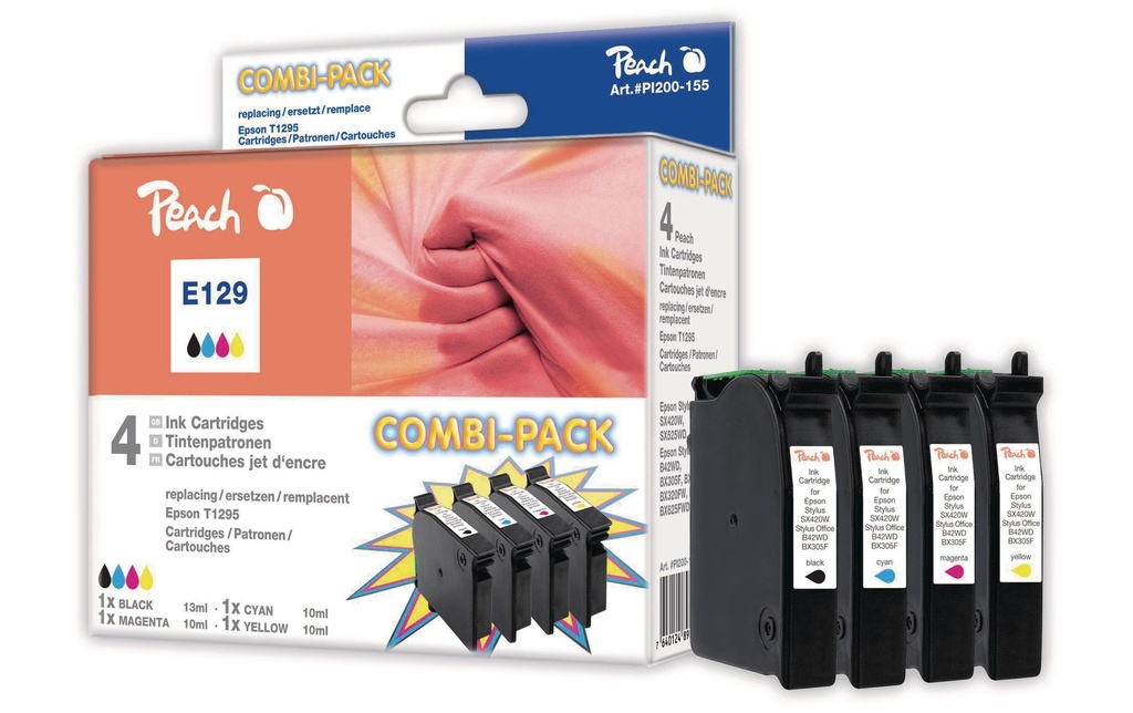 Peach Kits d’encre Epson T1294 C/M/Y/BK