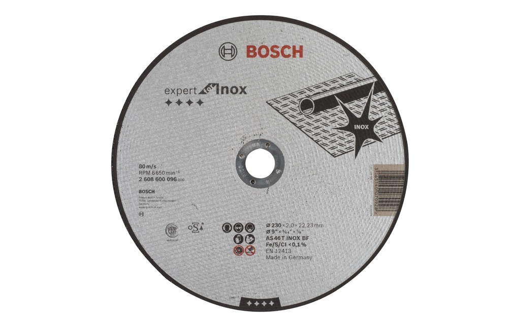 Bosch Professional Disque à trancher droit Expert for Inox, 230 x 2 mm