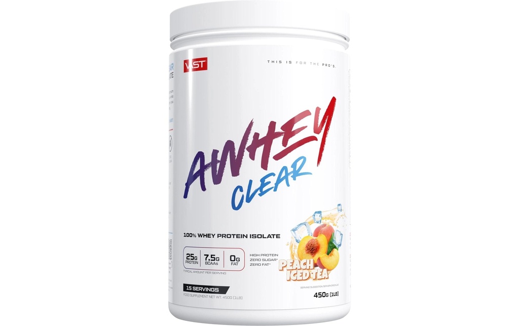 VAST AWheyClear boîte: 450g, Thé glacé à la pêche