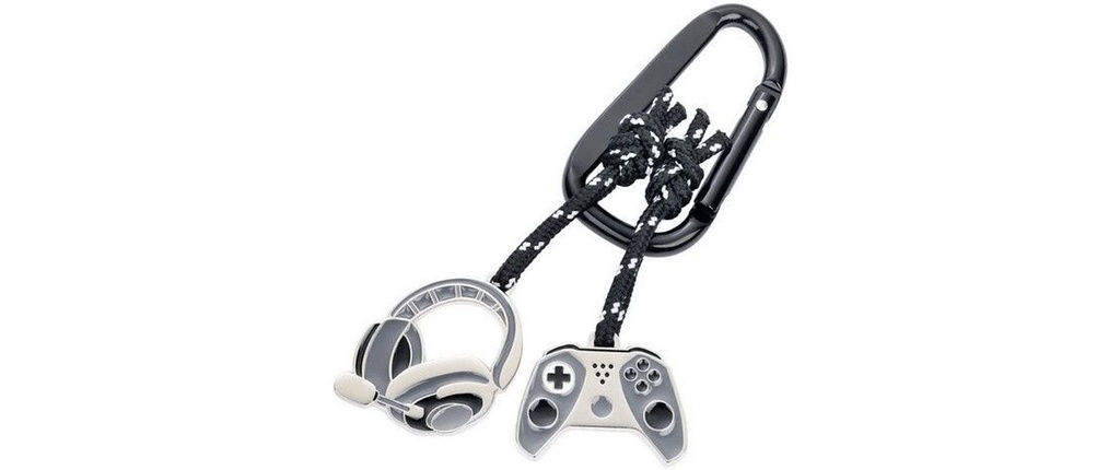 Troika Porte-clés Gaming Gris/noir