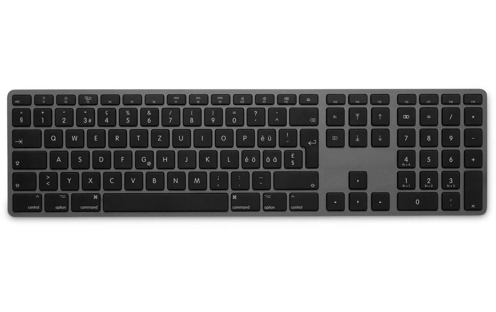 LMP Clavier WKB-1243 BT Gris, layout CH avec pavé numérique