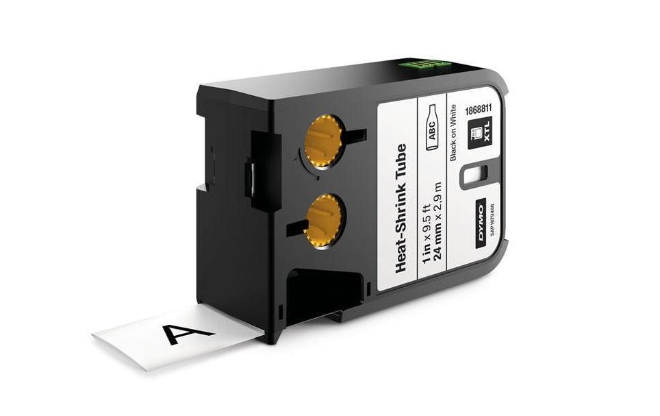 DYMO Gaine thermorétractable XTL 24 mm x 2.7 m Noir / Blanc