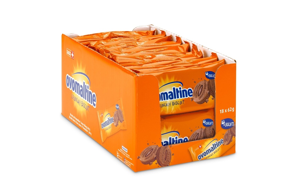Ovomaltine Petits gâteaux Crunchy Biscuit 18 x 62 g