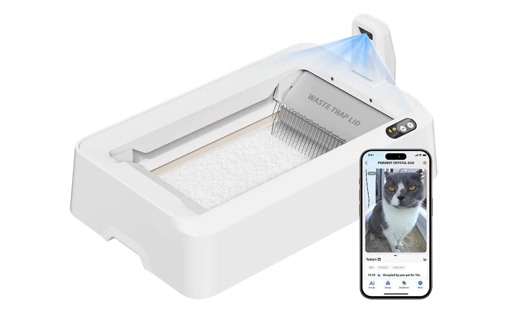 PETKIT Litière pour chats Purobot Crystal Duo autonettoyant