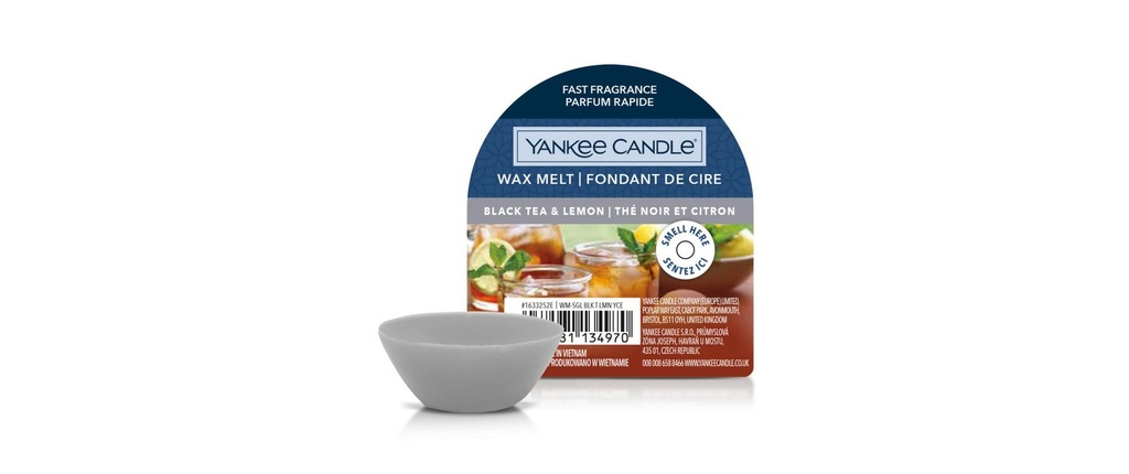 Yankee Candle Signature Plaquettes de cire parfumées Black Tea & Lemon