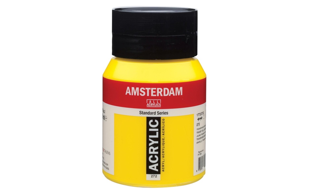 Amsterdam Peinture acrylique Standard 272 Jaune transparent, 500 ml