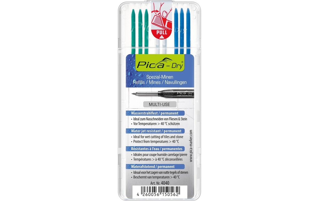 Pica Recharges de rechange Recharges spéciales Pica-Dry, 8 pièces