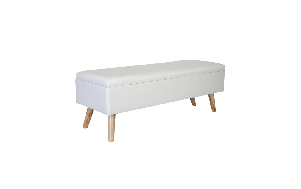 relaxdays Banc 110 x 40 cm, Blanc/Brun