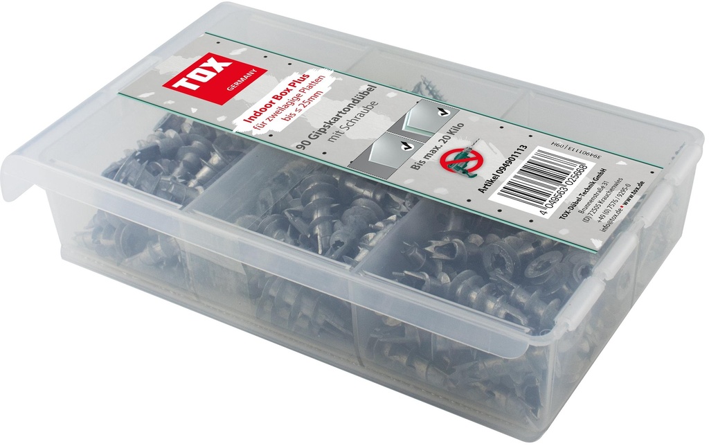 Tox-Dübel Cheville pour plâtre cartonné Indoor Box Plus 180 Pièce/s