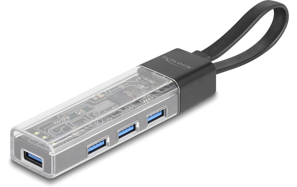Delock Hub USB USB-C/A - 4x USB-A 3.0