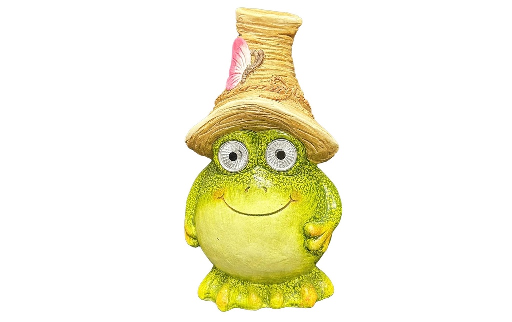 Dameco Figurine solaire grenouille Vert
