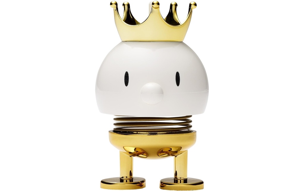 Hoptimist Objet à exposer Bumble prince S 7.6 cm, Doré/Blanc