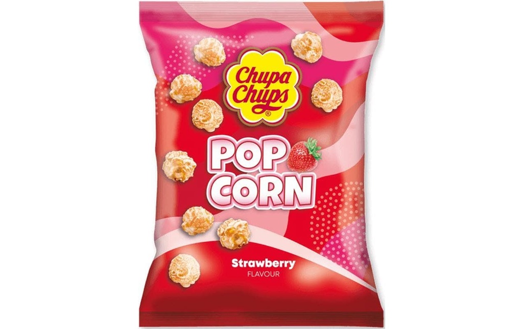 Chupa Chups Int. Popcorn Strawberry 90 g
