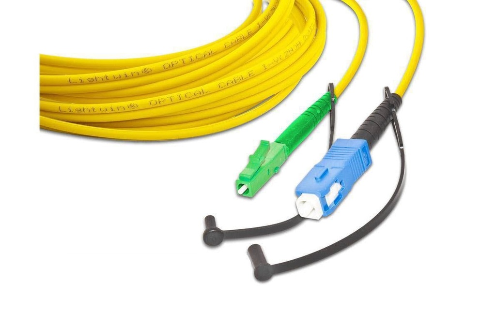 Lightwin Câble patch à fibre optique Singlemode LC/APC – SC, OS2, Simplex, 10 m