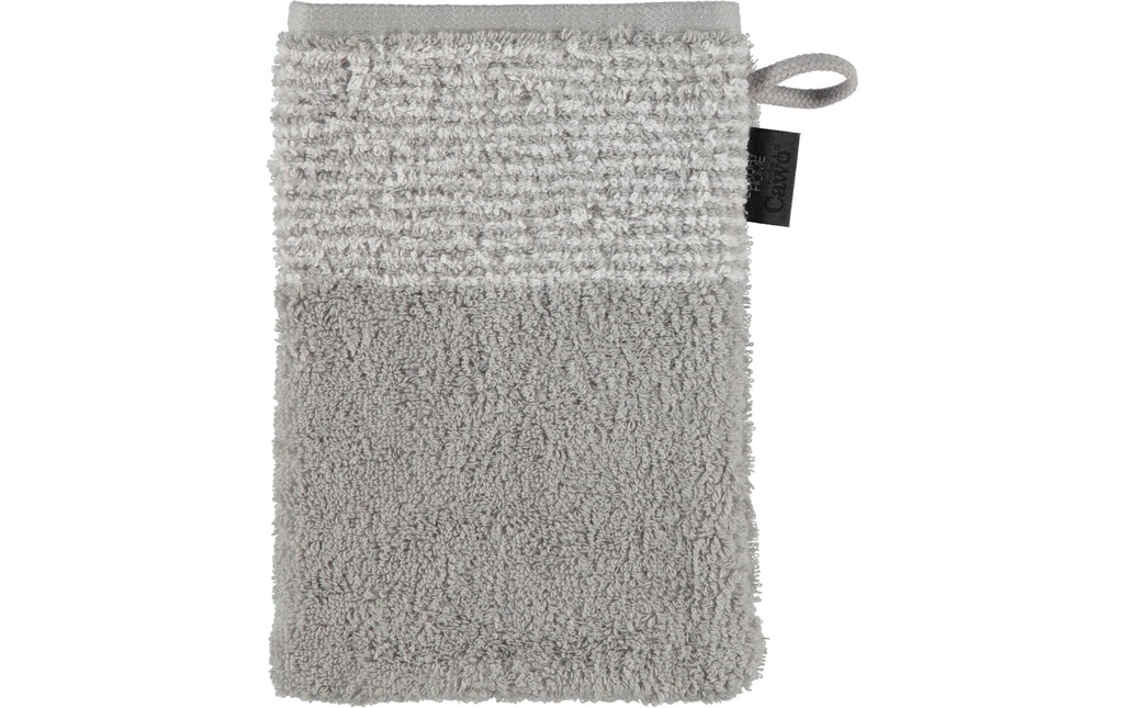 Cawö Gant de toilette Two Tone 16 x 22 cm, Platine
