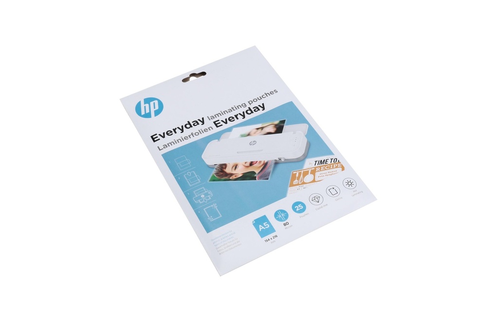 HP Film laminé Everyday A5, 80 µm, 25 Pièce/s, brillant