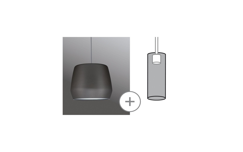 Paulmann URail 2Easy Abat-jour Pirm, Gris