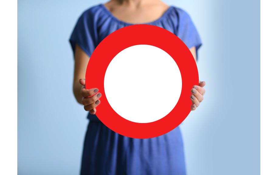 Trendcompany Panneau de signalisation neutre 45 cm
