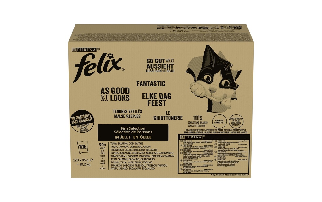 Felix Alimentation humide AGAIL Poisson, 120 x 85 g