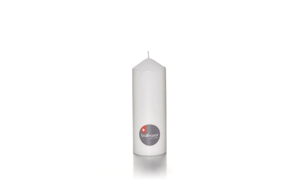 balthasar Bougie cylindrique 20 cm x 7 cm, Blanc, 1 Pièce/s