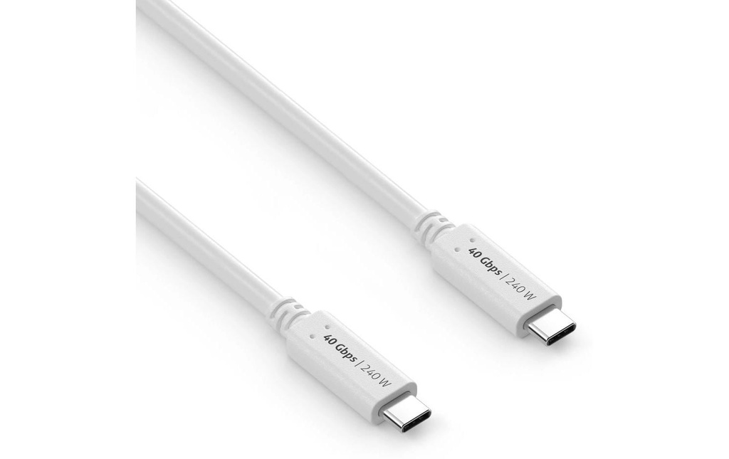 PureLink iSeries Câble USB4 40Gbps, 240W USB-C - USB-C 1 m, Blanc