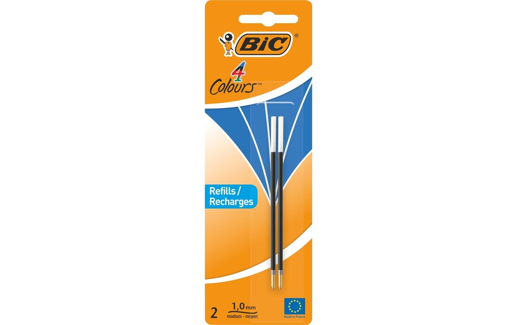 BIC Refill 4Colours bleu med.BL2 (2 pces)