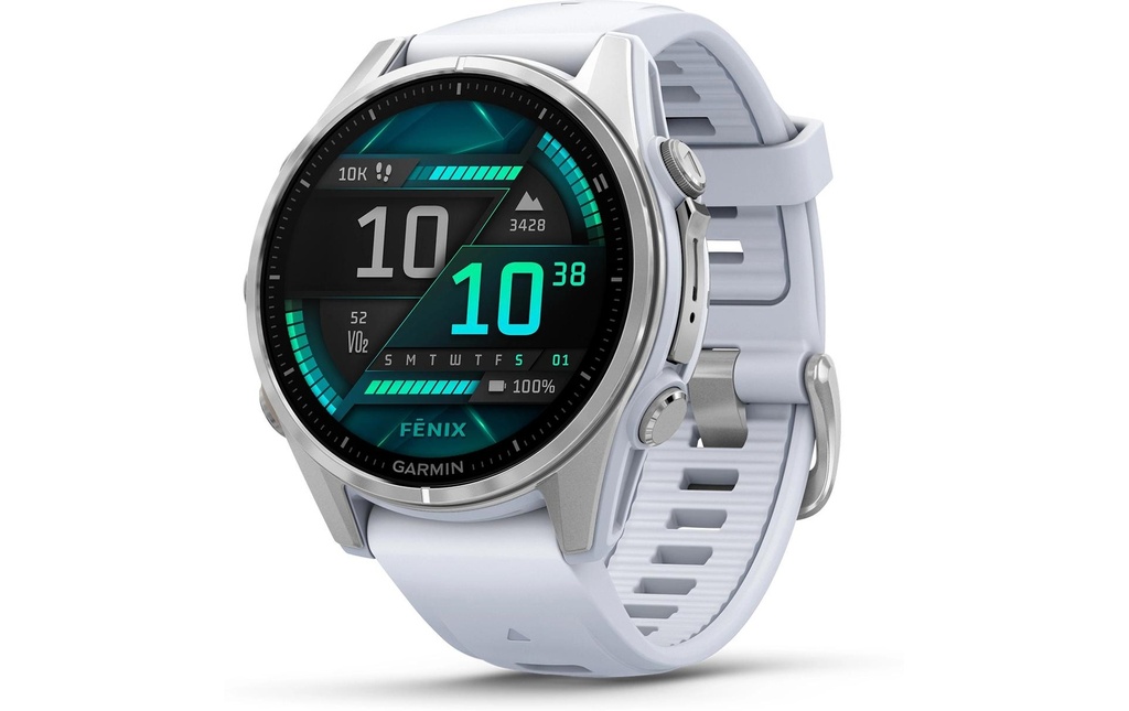 GARMIN Montre de sport Fenix 8 AMOLED, 43 mm Blanc