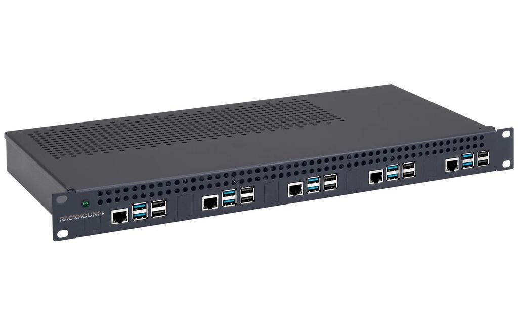 Rackmount IT Kits de montage en rack RM-PI-T2 pour 5x Rasperry PI 5, PSU inclus