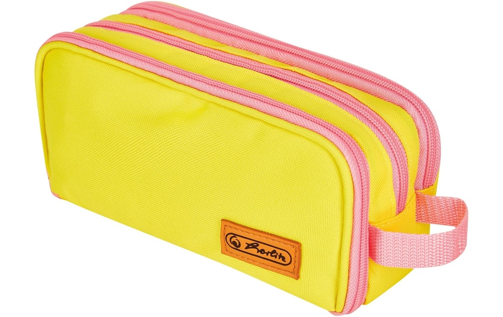 Herlitz Trousse Neon jaune/rose