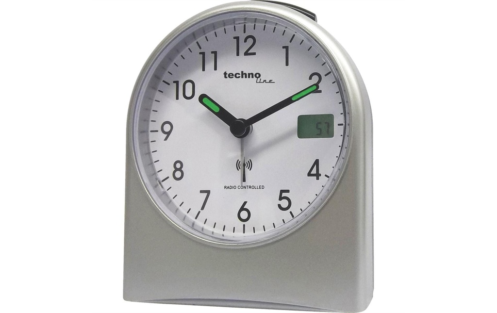 Technoline Réveil radio-piloté WT755 Argent