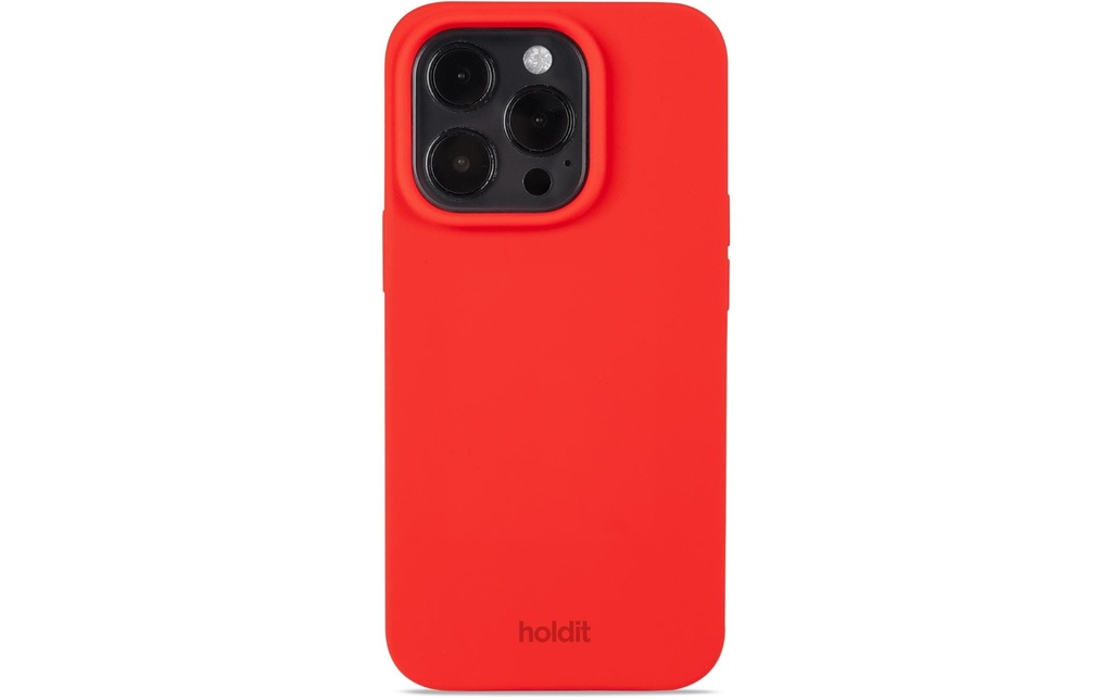 Holdit Coque arrière Silicone iPhone 14 Pro Chili Red